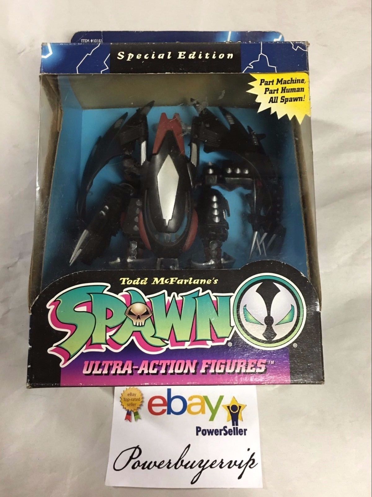 NEW 1995 McFarlane Black Silver Future Spawn Action Figure LTD No Sales Tax - Click Image to Close